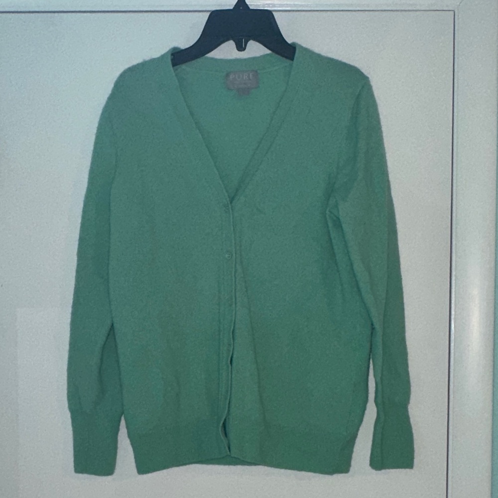 Pure Collection Women's Green Cardigan